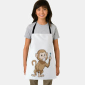 aap met tandenborstel schort (Insitu)