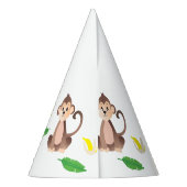 aap met tropisch lef gepeelde bananen feesthoedjes (Achterkant)