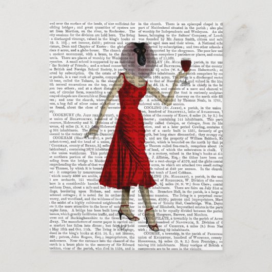 aap met wijn briefkaart (Voorkant)