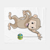 aap met Yo-yo Fleece Deken (Voorkant (Horizontaal))