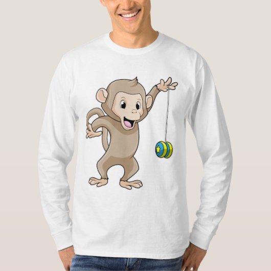 aap met Yo-yo T-shirt (Voorkant)