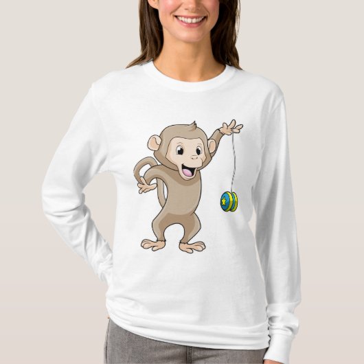 aap met Yo-yo T-shirt (Voorkant)