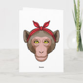 Aap met zakdoek kaart (Achterkant)