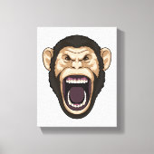 aap met zwarte stoelen canvas afdruk (Voorkant)