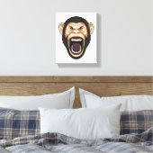 aap met zwarte stoelen canvas afdruk (Insitu (Slaapkamer))