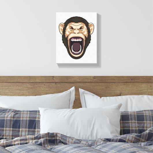 aap met zwarte stoelen canvas afdruk (Insitu (Slaapkamer))