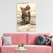 Aap - Moeders Ontbijt Canvas Afdruk (Insitu (Woonkamer))