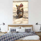 aap - Moeders ontbijt Canvas Afdruk (Insitu (Slaapkamer))