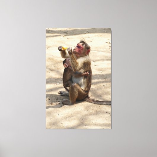 aap - Moeders ontbijt Canvas Afdruk (Voorkant)