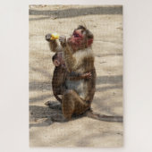 aap - Moeders ontbijt Legpuzzel (Verticaal)