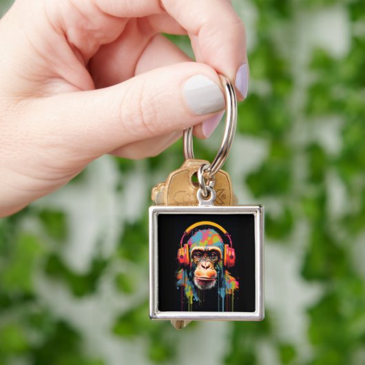 Aap Muziek Kunst Aap Kunst Aap Galerij Kunst Sleutelhanger (Hand)