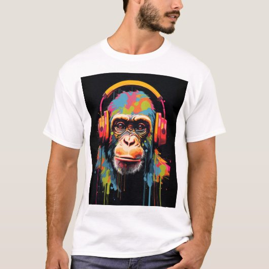 Aap Muziek Kunst Aap Kunst Aap Galerij Kunst T-shirt (Voorkant)