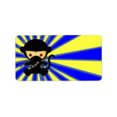 Aap Ninja Kawaii stijl Etiket (Voorkant)