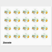 Aap Oerwoud dieren baby shower safari schattig Ronde Sticker (Vel)