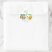 Aap Oerwoud dieren baby shower safari schattig Ronde Sticker (Tas)