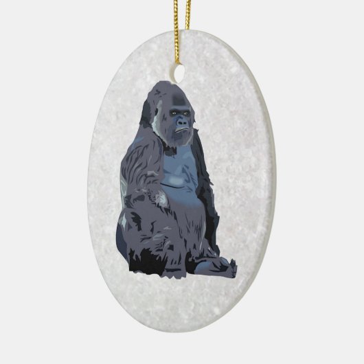 aap of gorilla keramisch ornament (Links)