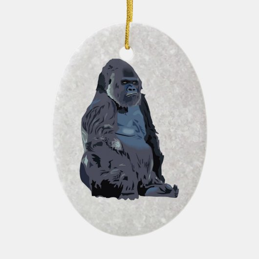 aap of gorilla keramisch ornament (Voorkant)