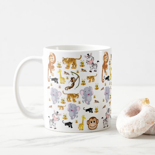 Aap Olifant Tijger Mok (Met donut)