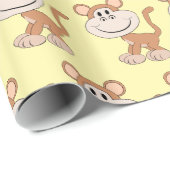 Aap Ontwerp Elke Achtergrondkleur Cadeaupapier (Rol Hoek)