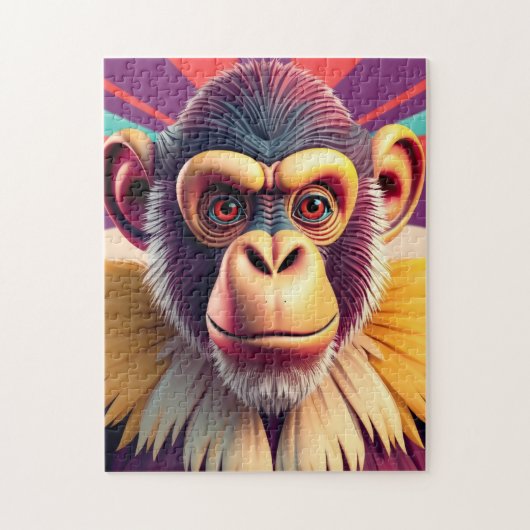 Aap ontwerp legpuzzel (Verticaal)