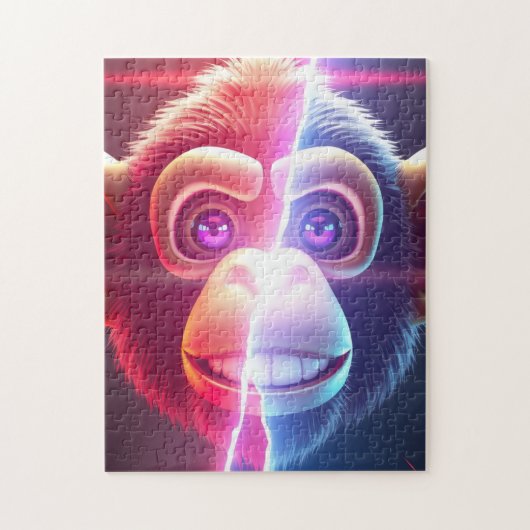 Aap ontwerp legpuzzel (Verticaal)