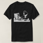 Aap op de computer t-shirt (Design voorkant)