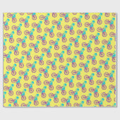 Aap op de fiets cadeaupapier (Vlak)