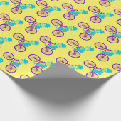 Aap op de fiets cadeaupapier (Hoek)