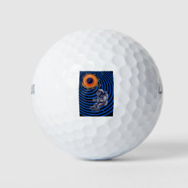 aap op de ruimtevlucht golfballen