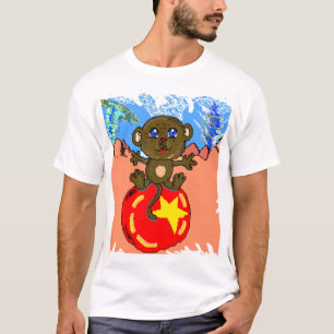 Aap op een bal t-shirt