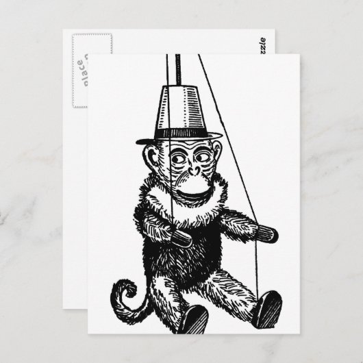 aap op een Briefkaart van het Koord (Voorkant / Achterkant)