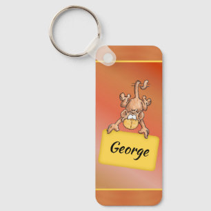 aap op een ketting sleutelhanger