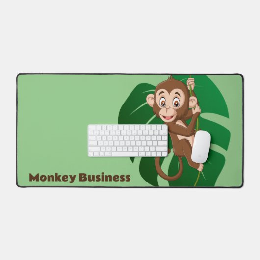 Aap op een Vine Design Desk Mat (Keyboard & Muis)