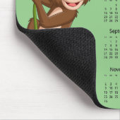 Aap op een wijnstok 2025 Kalender Mousepad Muismat (Hoek)