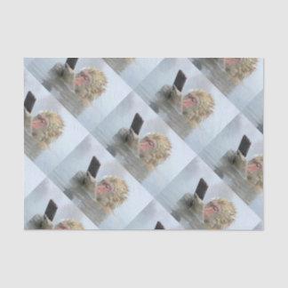 aap op het scherm tissuepapier