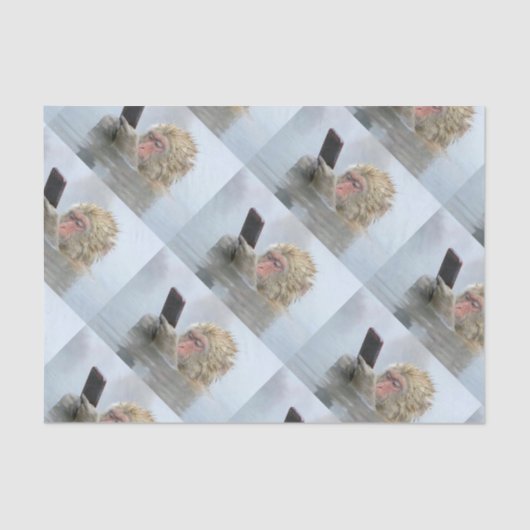 aap op het scherm tissuepapier (Voorkant)