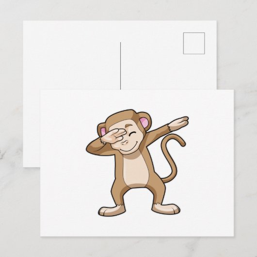 aap op Hip Hop Dance Dab Briefkaart (Voorkant / Achterkant)