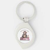 aap op kleedtafel sleutelhanger (Voorkant)