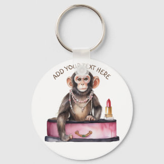 aap op kleedtafel sleutelhanger