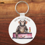 aap op kleedtafel sleutelhanger (Voorkant)