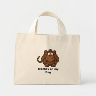 Aap op mijn zak mini tote bag