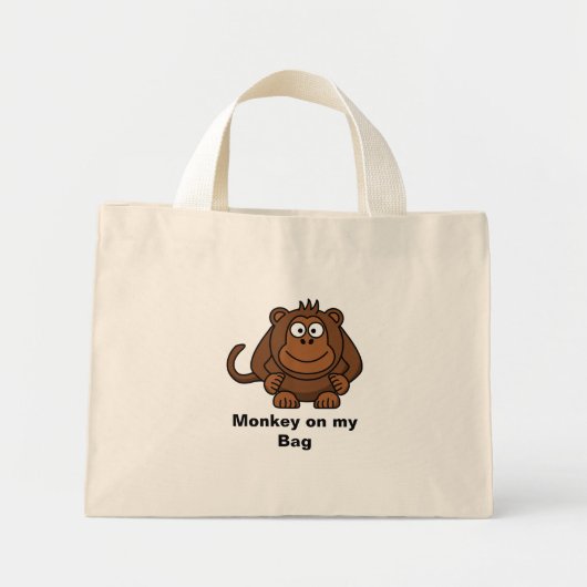 Aap op mijn zak mini tote bag (Voorkant)