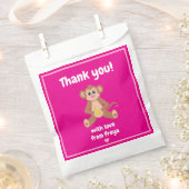 Aap op roze Favour tas Bedankzakje (Geknipt)