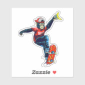 aap op skateboard 4-inch Kiss Cut Vinyl Sticker (Vel)