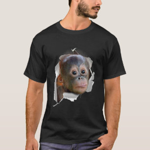 Aap Orang-oetans Baby Orang-oetan Gezicht Kostuum T-shirt