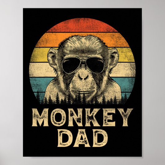 Aap Papa Aap Liefhebbers Papa Vaderdag Poster (Voorkant)