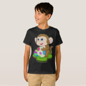 Aap Pasen Paaseieren T-shirt (Voorkant volledig)