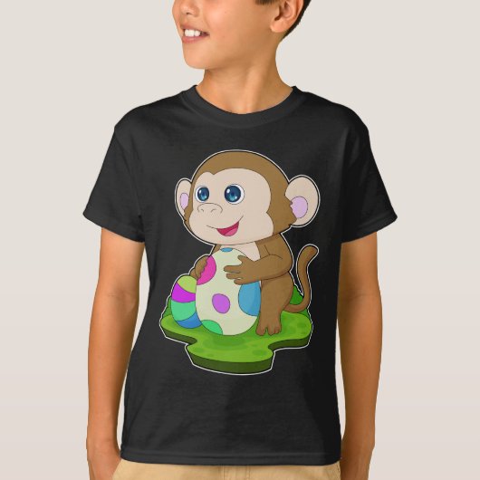 Aap Pasen Paaseieren T-shirt (Voorkant)