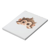 Aap Peeking Schattigee Schattige Funny Animal Cart Notitieblok (Linkerzijde)