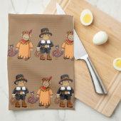 Aap/Pelgrim/Indiaas/Turkije keukenhanddoek (Quarter Fold)